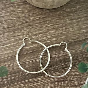 Silver 925 medium hoops